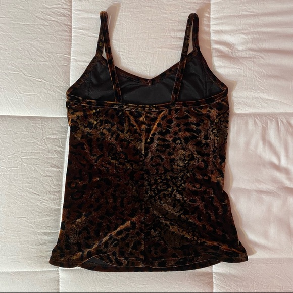 Velvet Leopard Print Tank Top - Picture 3 of 6